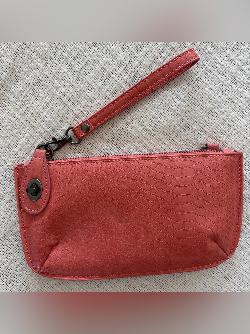 Joy Susan coral clutch